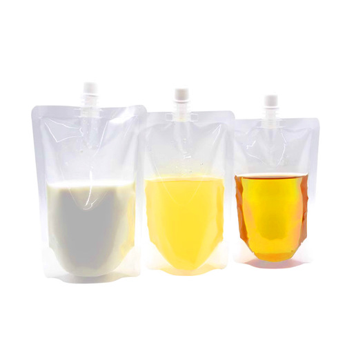 Wholesale food transparent nozzle bag laundry detergent snail powder soup bag beverage soy milk traditional Chinese medicine filling stand-up bag