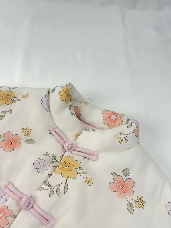 批发代发秋冬新品新中式棉衣纯棉花加厚碎花棉袄女装立领棉服上衣|undefined