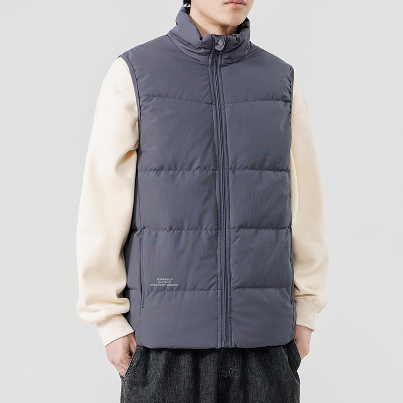 Chaleco de hombro blanco al aire libre chaleco sin mangas de plumón transfronterizo de ropa de hombre herramienta chaleco de plumón hombre personalizado image 11