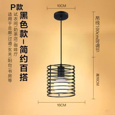 Candelabro de jaula de hierro pequeño de un solo cabezal al por mayor de fábrica, tienda de ropa de olla caliente retro americana, barra de bar, lámpara de comedor, estilo industrial