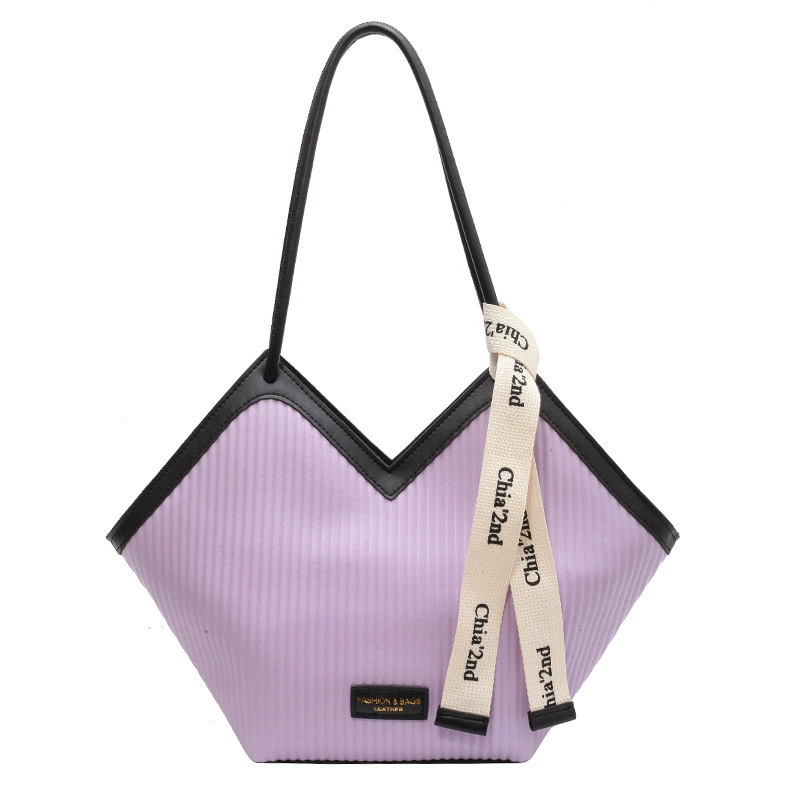 Capacious One-Shoulder Tote Bag, Korean Style, Custom Made, Large Capacity