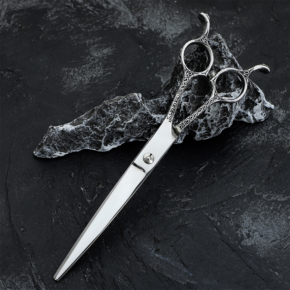 Tijeras de belleza para mascotas tijeras de pelo de peluche tijeras de pelo tijeras curvas herramienta tijeras rectas tijeras curvas tijeras de hueso de pescado traje