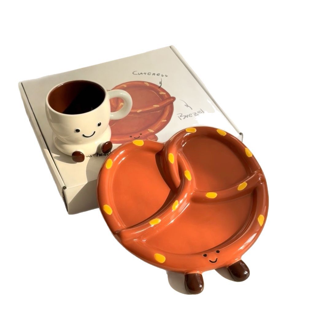 Pies gordos lindos de cerámica, taza de café de alto valor bajo vidriado, taza de café, pan de agua alcalina, plato para compartir, taza para beber