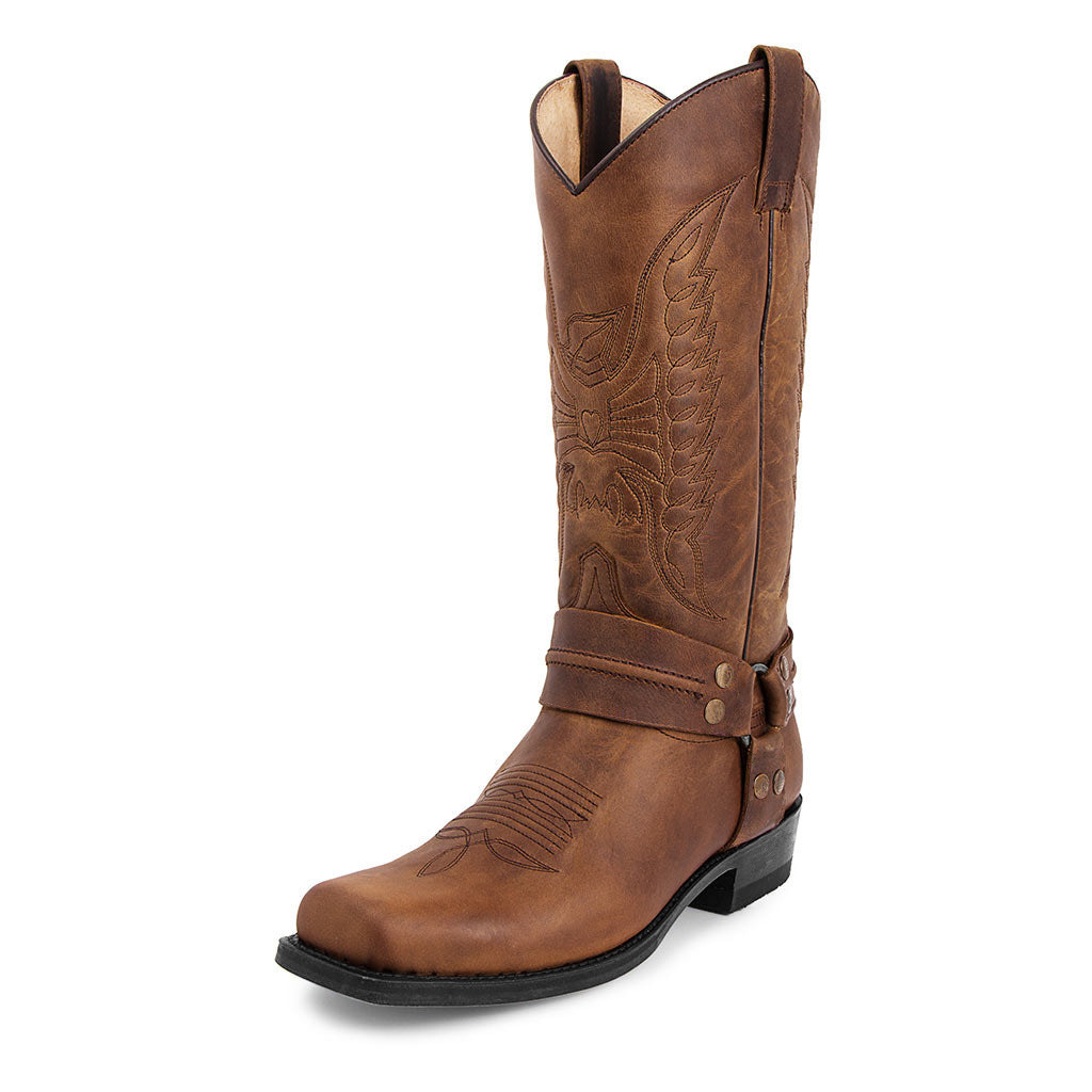 Handmade wooden heel sole Cowboy increase 4.5cm boots Men's shoes Knight men's boots_vogvips.com