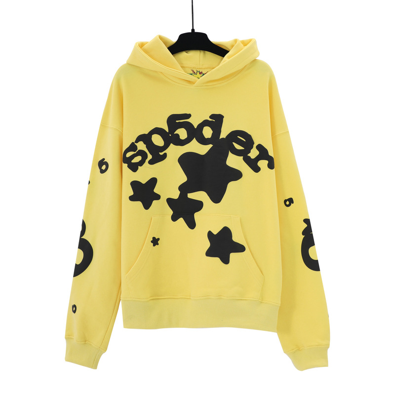 Sp1derヒップホップ歌手Young Thugと同じスタイルのフォームレター555555カップル用パーカーPinkスウェットシャツ|undefined