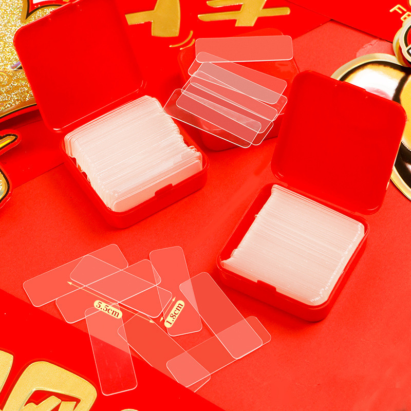Specialized double-sided adhesive tape for couplets—clear, traceless glue that sticks firmly yet leaves no residue, perfect for hanging New Year's spring banners during the festive season.