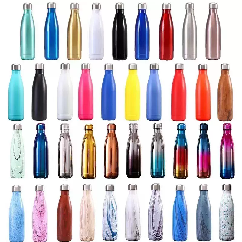 跨境亚马逊不锈钢可乐瓶保温杯双层运动水壶瓶304可乐杯礼品杯子