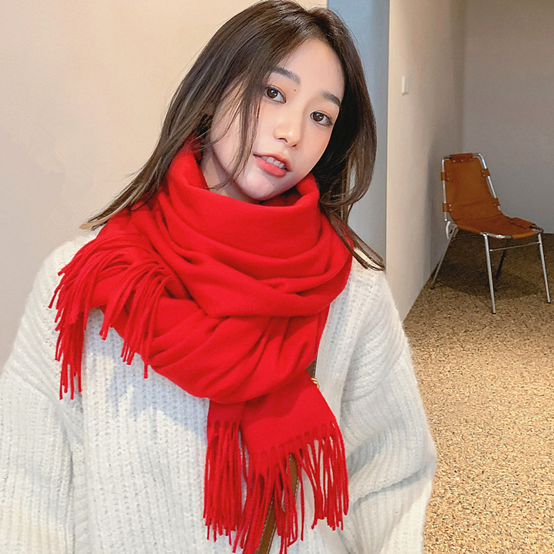 demi-season solid color scarf