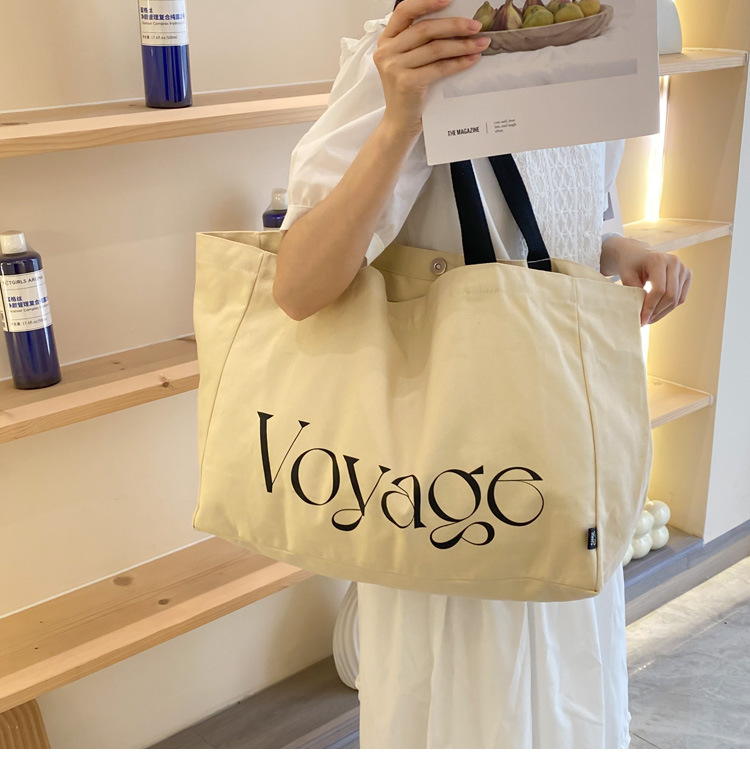 Große Damen Tragetasche Aus Canvas Schultertasche Lässig_voghion.com