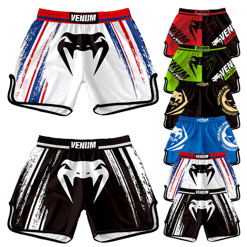 Venom Training Suit UFC suit Men's Boxing Tight Quick-Dry Suit Muay Thai Fighting MMA Shorts Gym Fighting