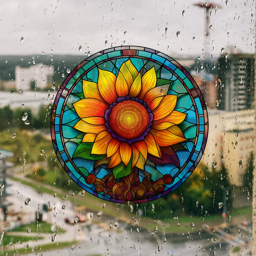 JD111 трансграничная круглая наклейка с защитой от удара птиц, цветная Электростатическая наклейка на оконное стекло, съемные оконные решетки