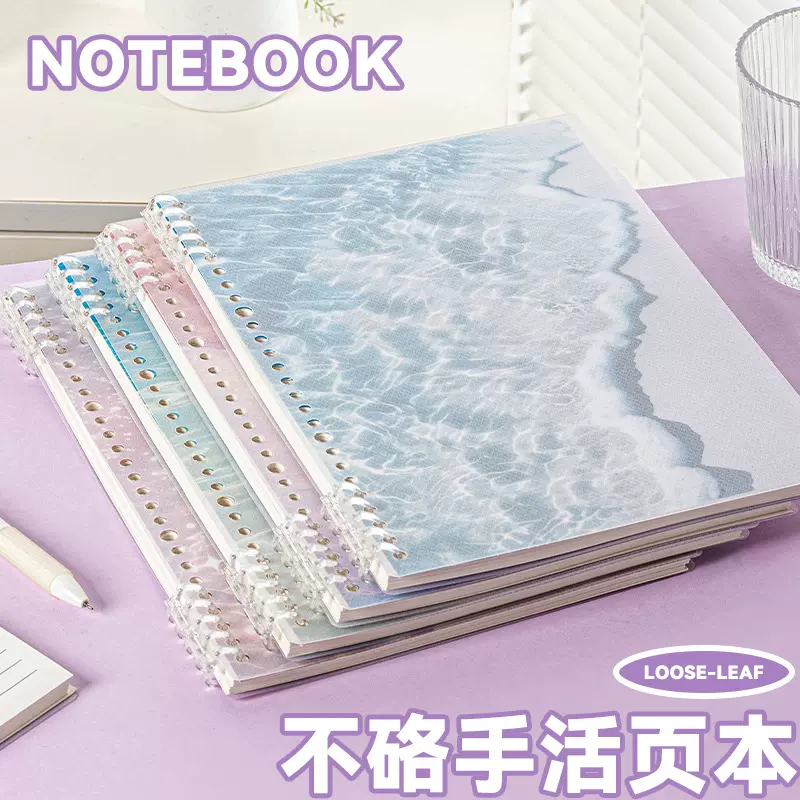 新款B5活页本龙纹封面笔记本本子学生高颜值风不硌手活页本可拆卸