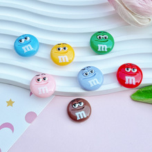 趣味M豆表情糖果树脂diy饰品配件手机壳洞洞鞋贴片发夹发饰材料
