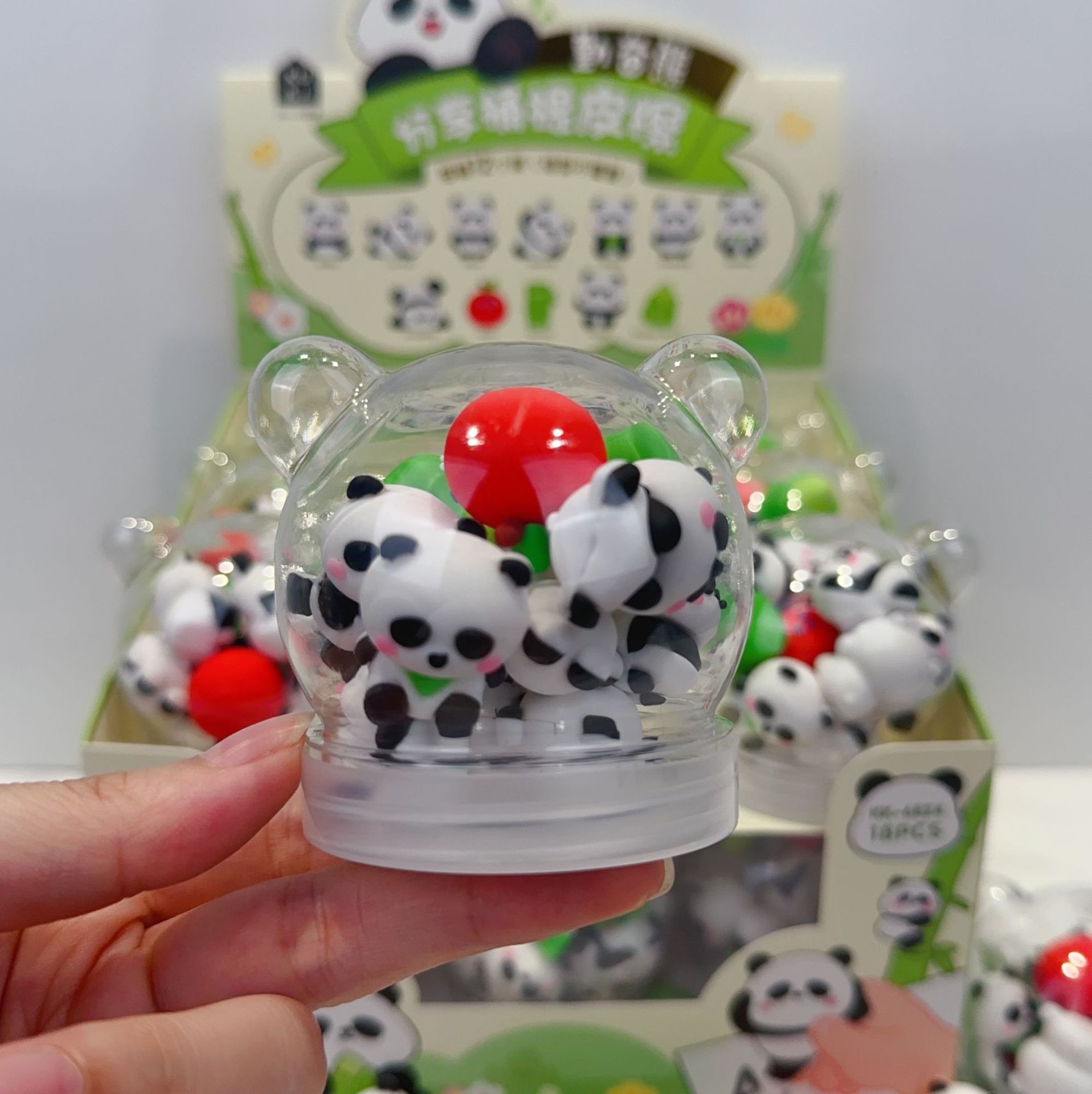 Barril de borrador de panda gigante 3D lindo animal juguete creativo compartido