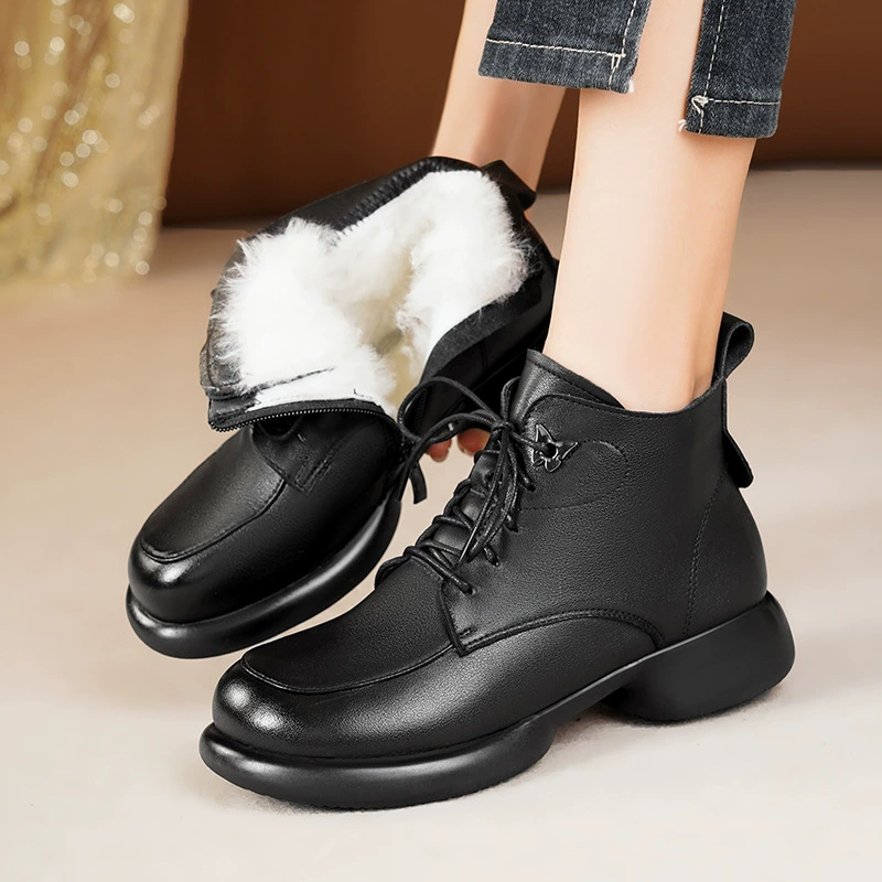 Martens, warm low boots, shoes for leather shoes, genuine leather