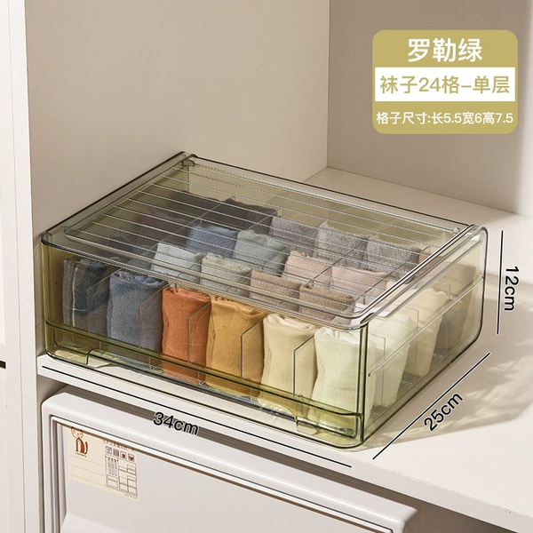 Socks, storage box, 24 cells