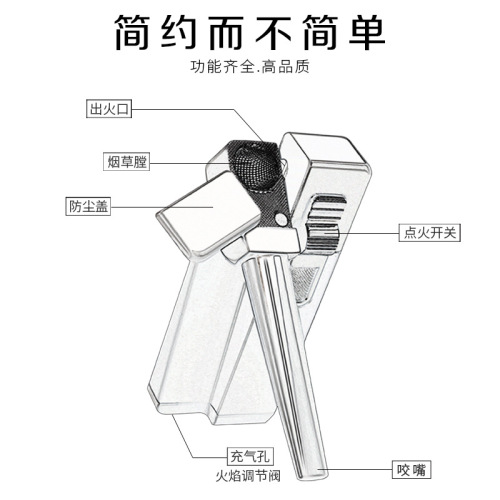 Cross-border sourcing JOBON bevel fire pipe lighter, dual-purpose, personalized and creative, factory direct supply wholesale