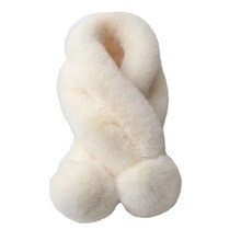 仿懒兔毛围巾毛领围脖女秋冬季保暖韩版百搭三管加厚毛绒围巾围脖