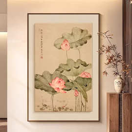 源头工厂山水图宋代美学玄关装饰画新中式禅意入户进门走廊过道背