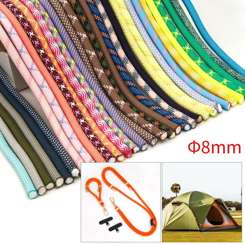 Woven bag, short mobile phone, strap, (Physicals), 8mm, polyester, DIY