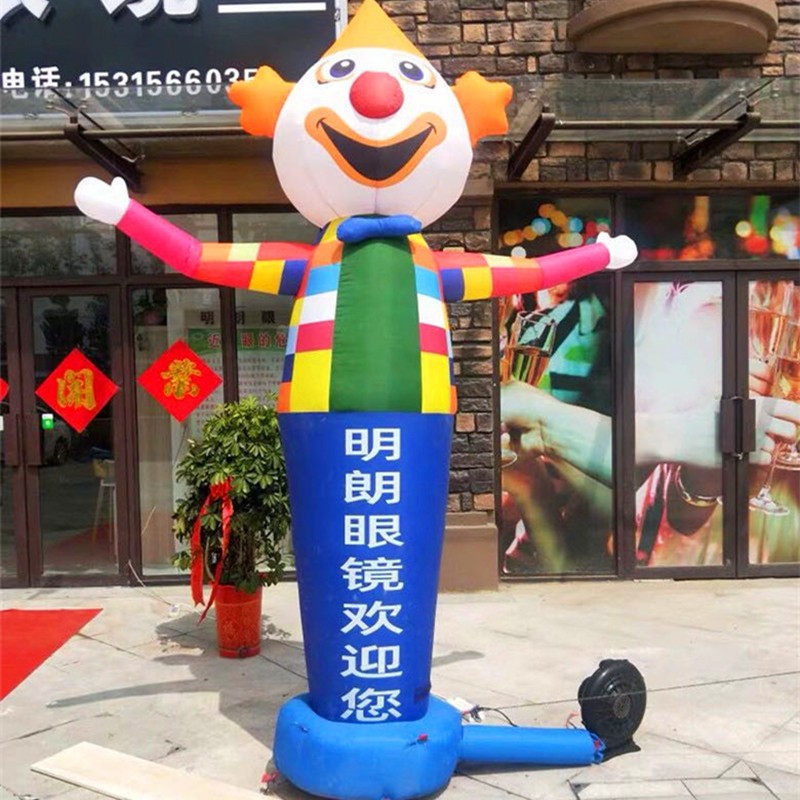 Manifesto inflable de aire, bailarín, estrella de publicidad, muñeca, dios de la fortuna, abertura de la celebración de dibujos animados, columna de payaso