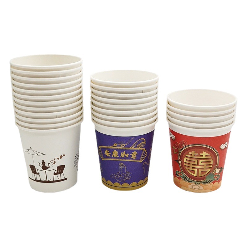 Wholesale Paper Cups Manufacturer Prints Logo, Thickened Household Advertising Cups, Beverage Tea Drinking Cups, Custom Milk Tea Cups