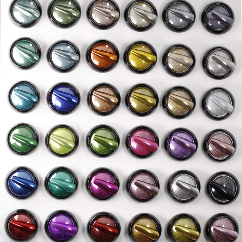 Cross-Border Nail Art Magic Mirror Powder Titanium Gold Powder Water Ripple Nail Mirror Powder Tiktok Magic Mirror Powder Electroplating Powder Wholesale in Stock