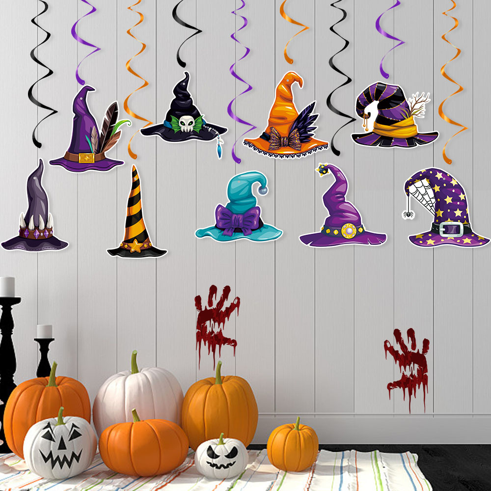 Nuevos productos de Halloween espiral colgante decoración de vacaciones espiral colgante de Halloween fiesta atmósfera decoración colgante