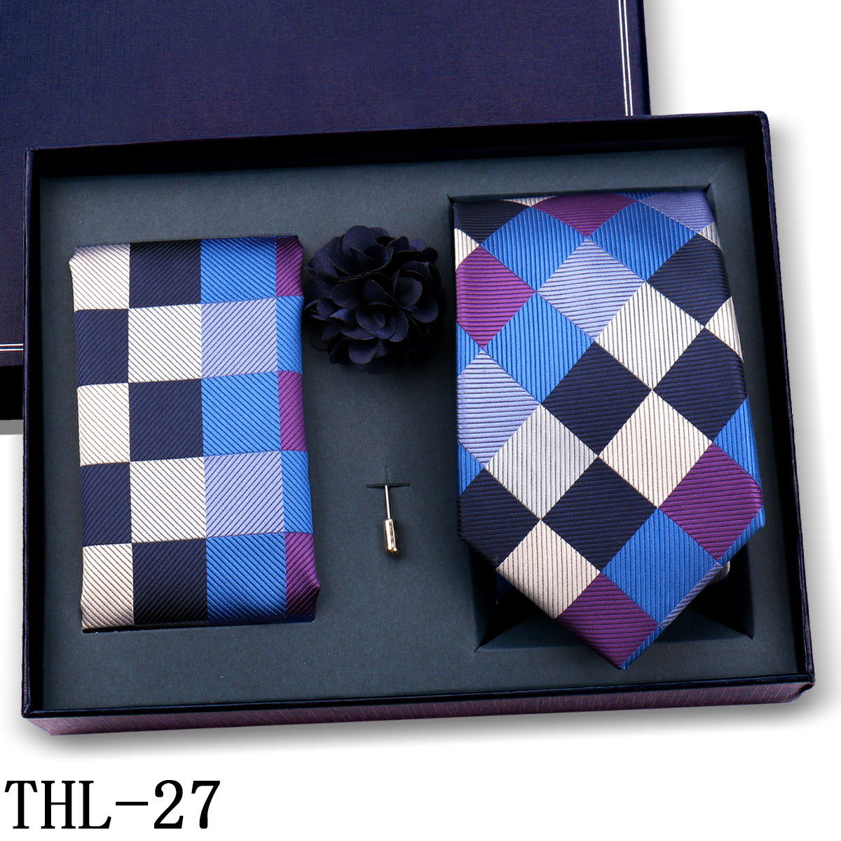 Juego de Corbata y Pañuelo para Hombre Poliéster para Bodas y Eventos de Negocios image 33