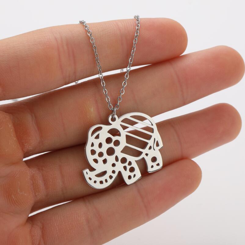 1 Piece Quantity Daily Occasion Wholesale Jewelry Simple Style Fox Snake Elephant 201 Stainless Steel 18K Gold Plated Plating Hollow Out Stainless Steel Necklaces