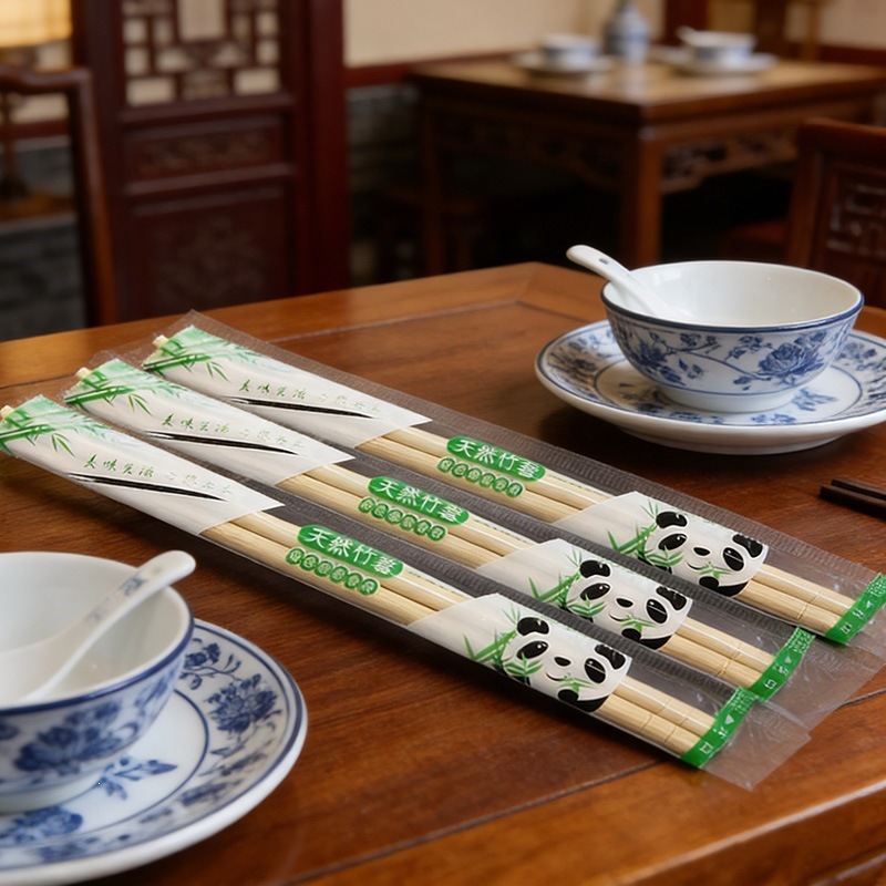 Disposable chopsticks, commercially packaged individually, for restaurants, KTV, hotels, fast food, bamboo chopsticks, takeaway packaging, hygienic chopsticks