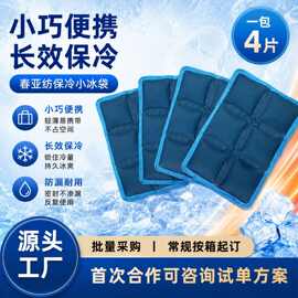 跨境热卖4片装冷藏冰袋母乳野餐保冷冰袋重复使用自吸水冰包冰垫