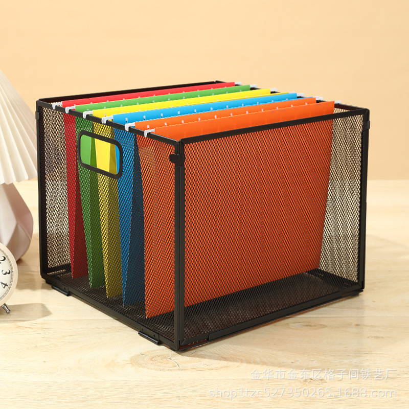 Folding universal storage system for documents, metal magazine