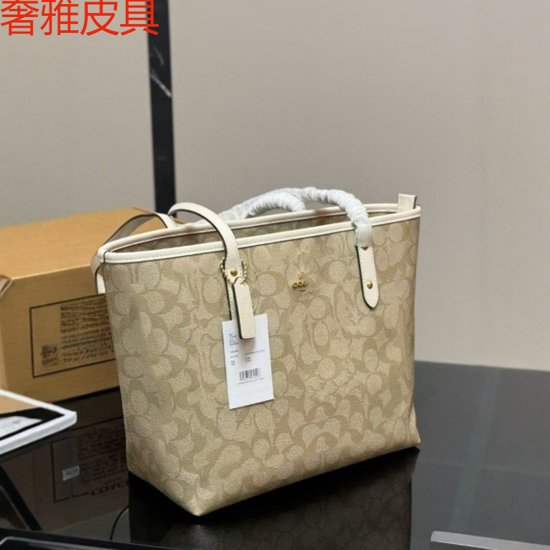 2025新款city30拉链版购物袋pvc老花手提包妈咪tote包单肩托特包|undefined
