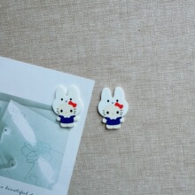 卡通可爱兔头套Kitty猫系列diy发夹发饰手机壳洞洞鞋饰品材料配件