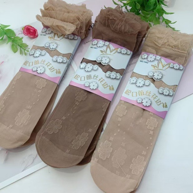 Short stockings women's thin lace loose stockings sweet fashion socks loose steel stockings anti-hook stockings wholesale