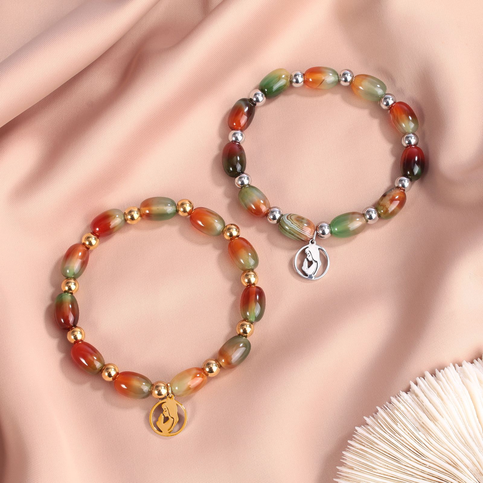 Lady Geometric Agate Inlay Womenu0027S Bracelets 1 Piece
