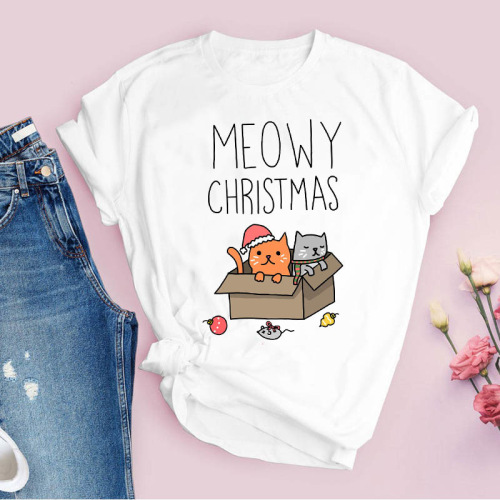 2024 Independent Site Cross-Border JOOM Short-Sleeve AliExpress Amazon Christmas TEMU Unisex WISH European & American Style T-Shirts 2