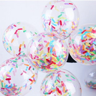 Cross-border wholesale 12 inch 2.8 grams of long strip paper confetti sequins balloons thrown birthday scene decoration