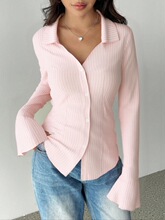 L 76348 Striped Print Button Shirt ���Ƴ��� ŷ������羳����