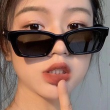韩版方形太阳镜个性遮阳镜窄框男女情侣街拍GD金智妮同款墨镜批发