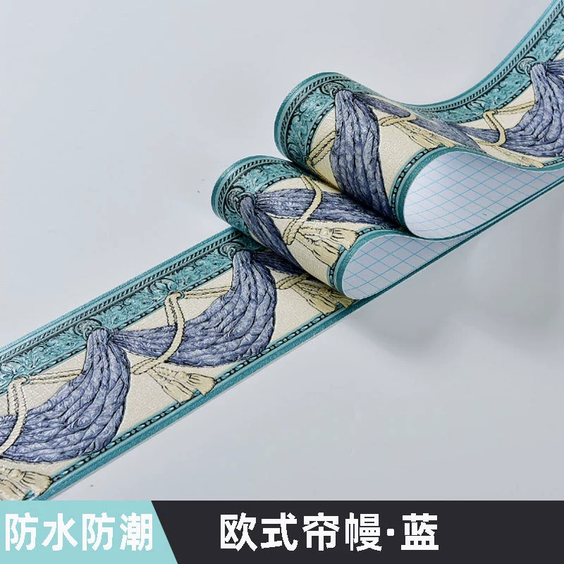 PVC Self-Adhesive Wall Sticker Roll, Waterproof, 10.6 cm × 5 m, Decorative Patterns