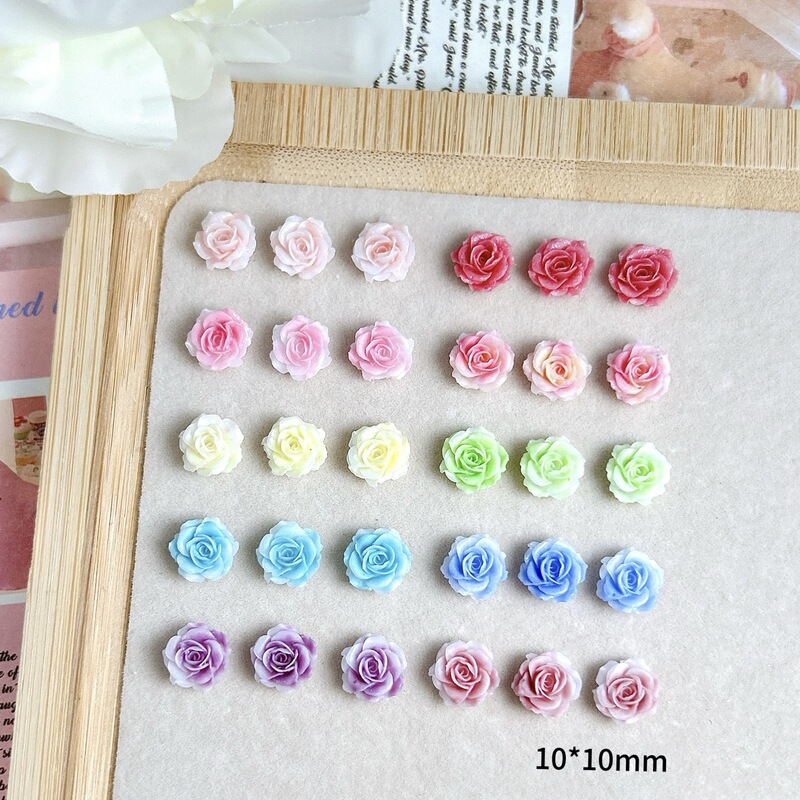 New Trendy Glow-In-The-Dark Gradient Two-Tone 3D Camellia DIY Handmade Hairpin Nail Art Accessories Wholesale New Trendy Glow-In-The-Dark Gradient Two-Tone 3D Camellia DIY Handmade Hairpin Nail Art Accessories Wholesale