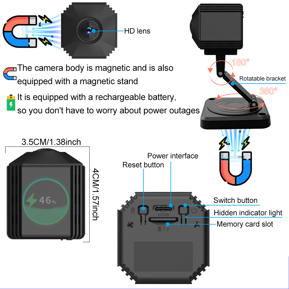 O-KAM WiFi Battery-powered Home security video audio camera