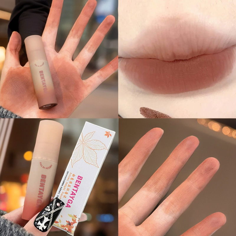 BENTAYGA Otoño Esmalte de labios grueso mate mate El barro de labios de terciopelo no es fácil de tocar, maquillaje, lápiz labial, belleza transfronteriza