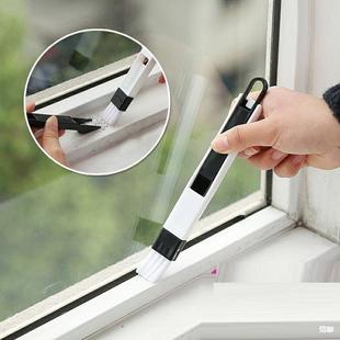 Door Window Groove Cleaning Brush with Dustpan for Crevice Cleaning, Screen Window Cleaning