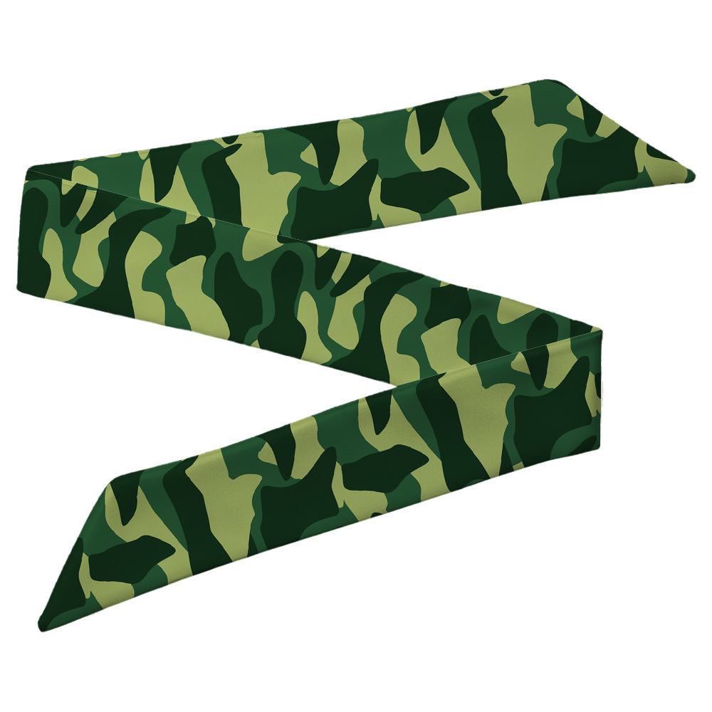 Camouflage series silk scarf ribbon long female hair tie bag hair band all-match scarf