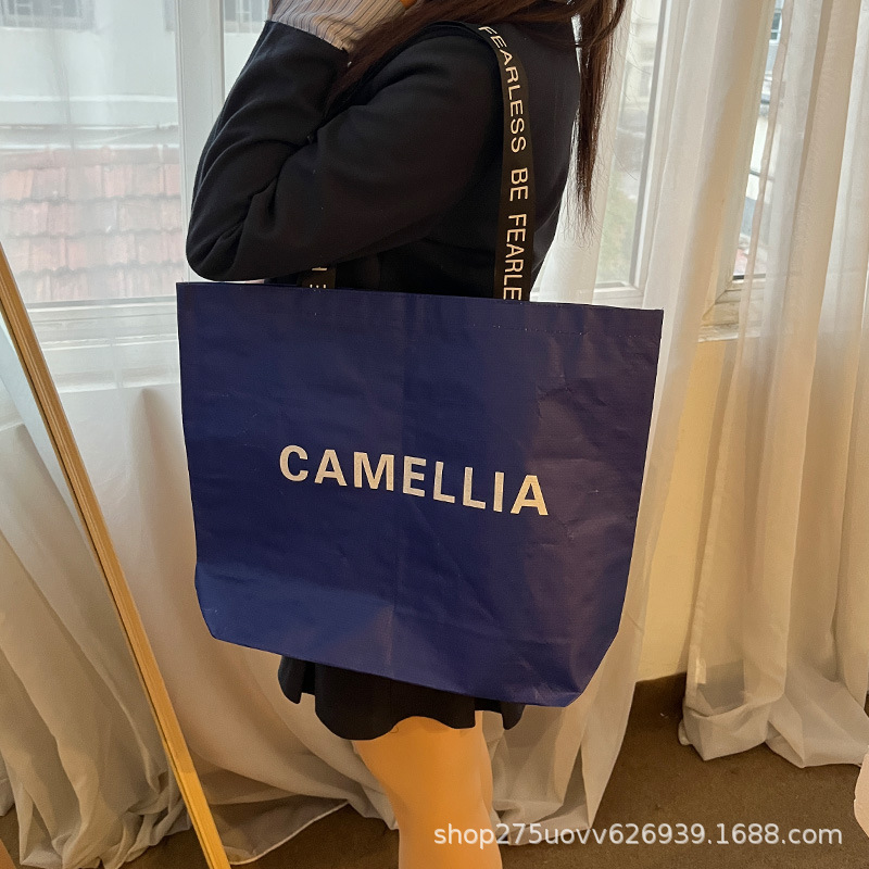 服装店绿色编织袋大袋子手提袋大容量购物袋环保包装袋定制高端|undefined