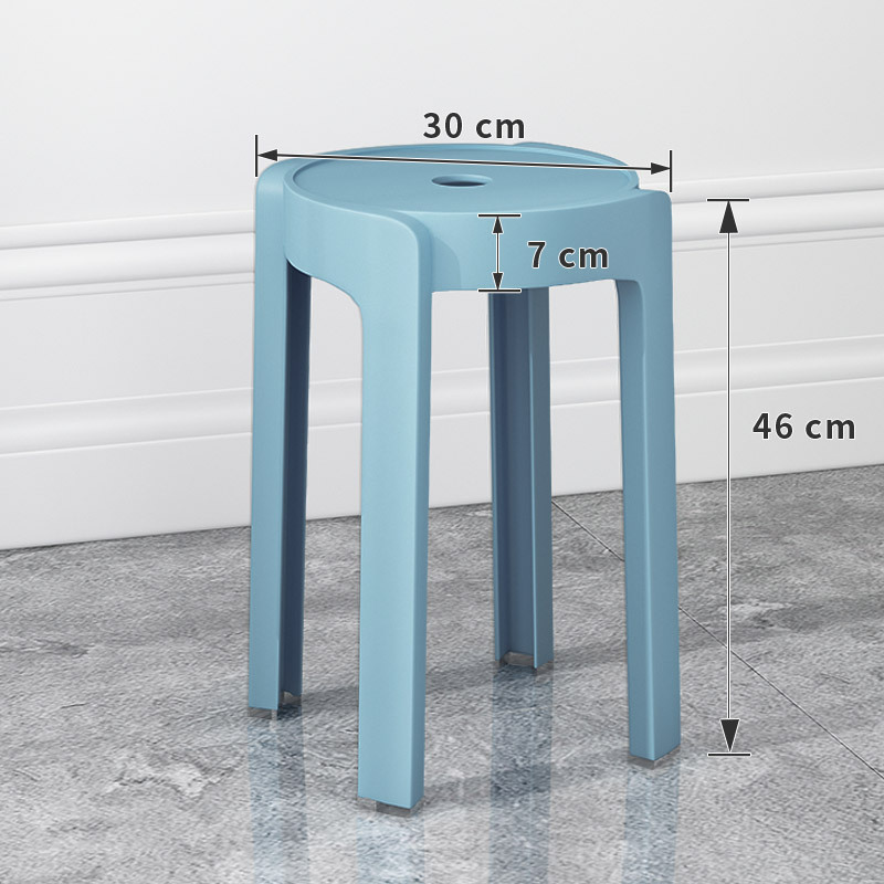 厚みのあるプラスチック製のスツール、家庭用積み重ね可能なダイニングテーブルベンチ、長時間座っても快適な椅子、風車スツール、プラスチック製の丸いスツール|undefined