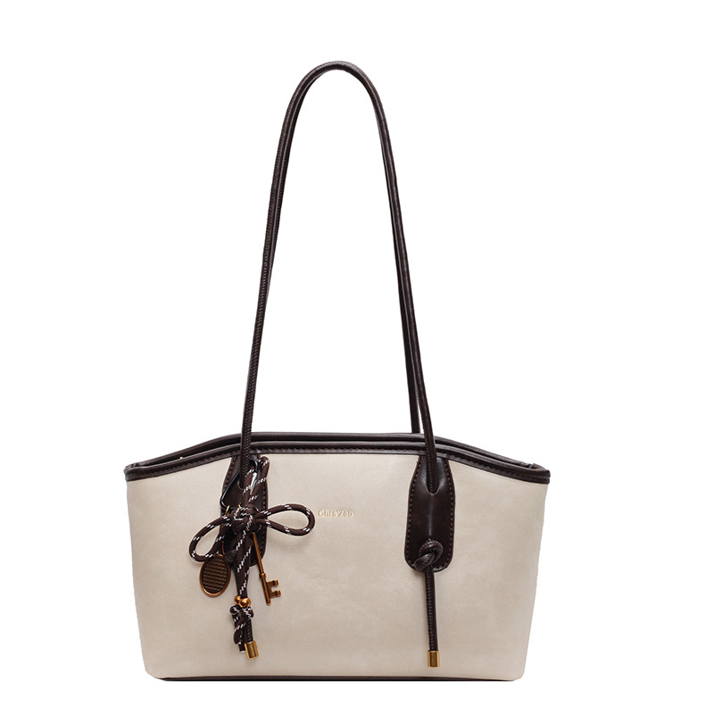 Vår og sommer Ny dameveske Toteveske PU Retro Tekstur Avslappet Pendling Europeisk og amerikansk Personlighet Mote Enkel Skulderveske_voghion.com